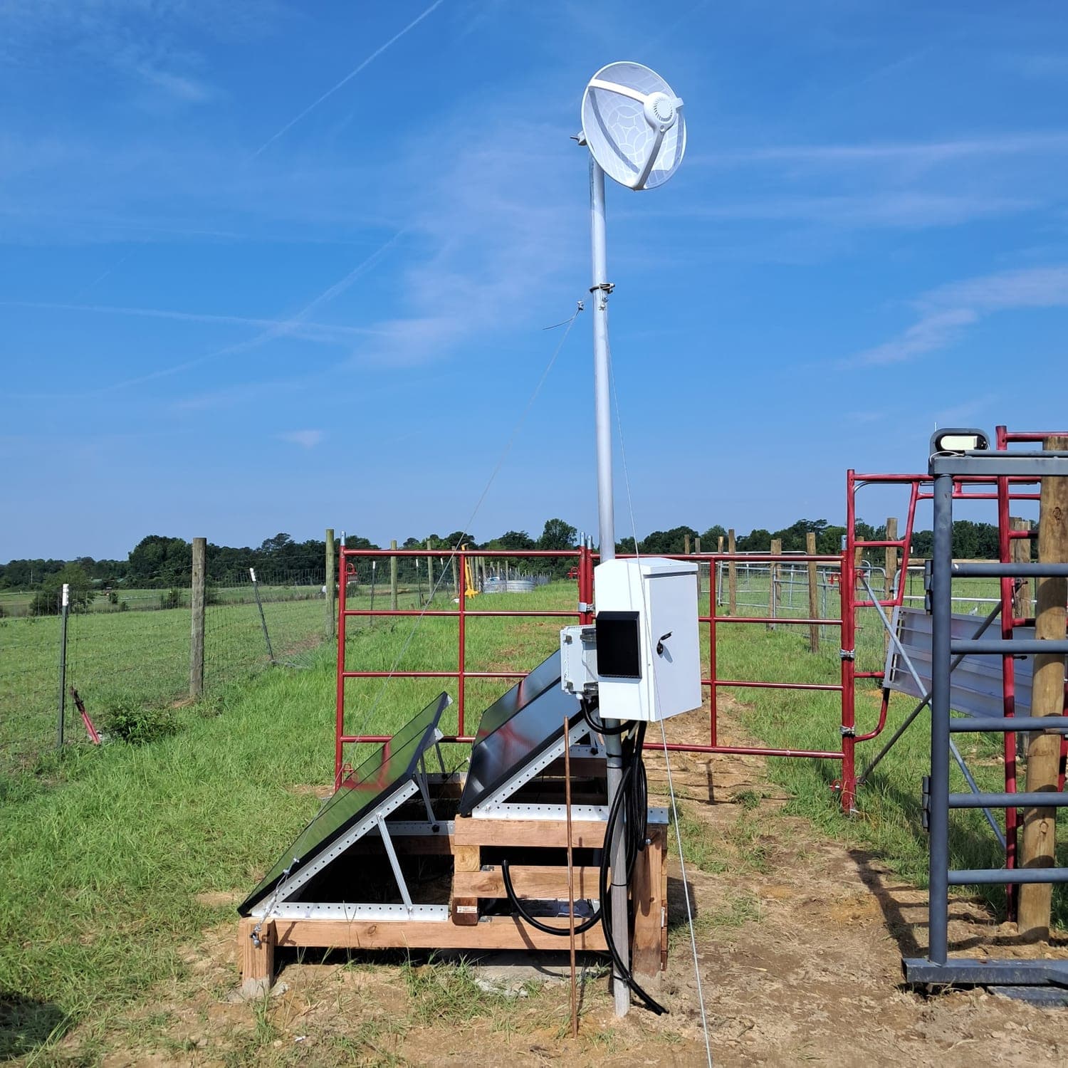 Livestock Technologies solar-powered camera and communications node at Tuskegee University